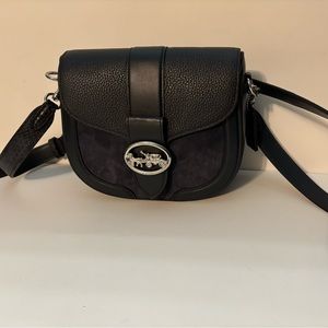 Coach Snake Embossed Georgie Saddle Brand New